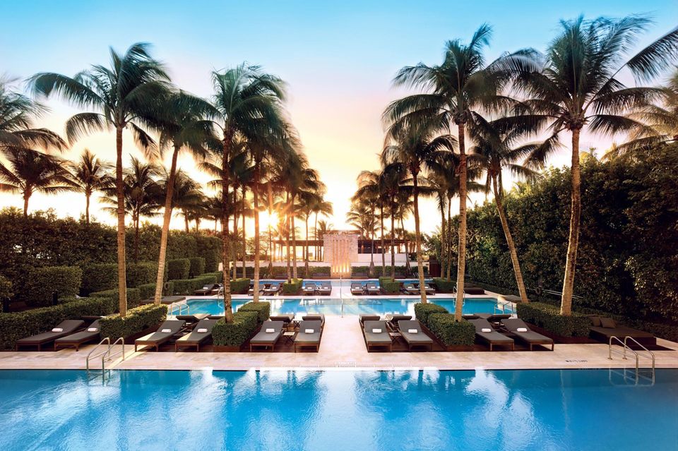 Durch zu Trump pilgernde Lobbyisten ist Miami (hier der Pool des „The Setai“) zu einer Art Washington mit Strand geworden