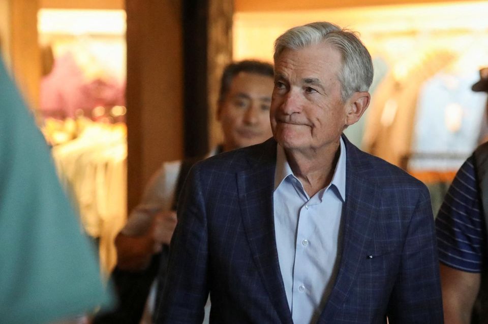 Fed-Chef Jerome Powell bei seiner Ankunft in Jackson Hole