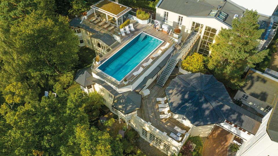 Das Roewers Privathotel besteht aus fünf denkmalgeschützten Villen, die unterirdisch verbunden wurden