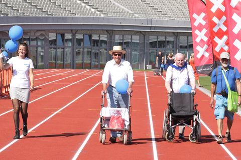 Rollator-Rennen in Amsterdam