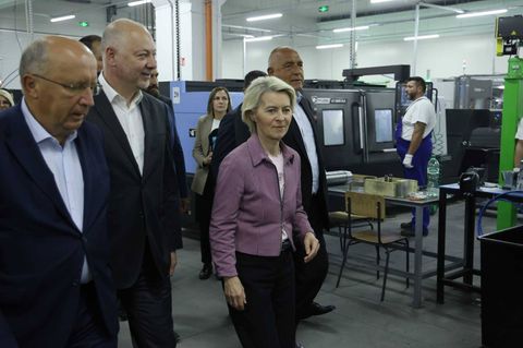 EU-Kommissionspräsidentin Ursula von der Leyen bei ihrem Besuch in Bulgarien