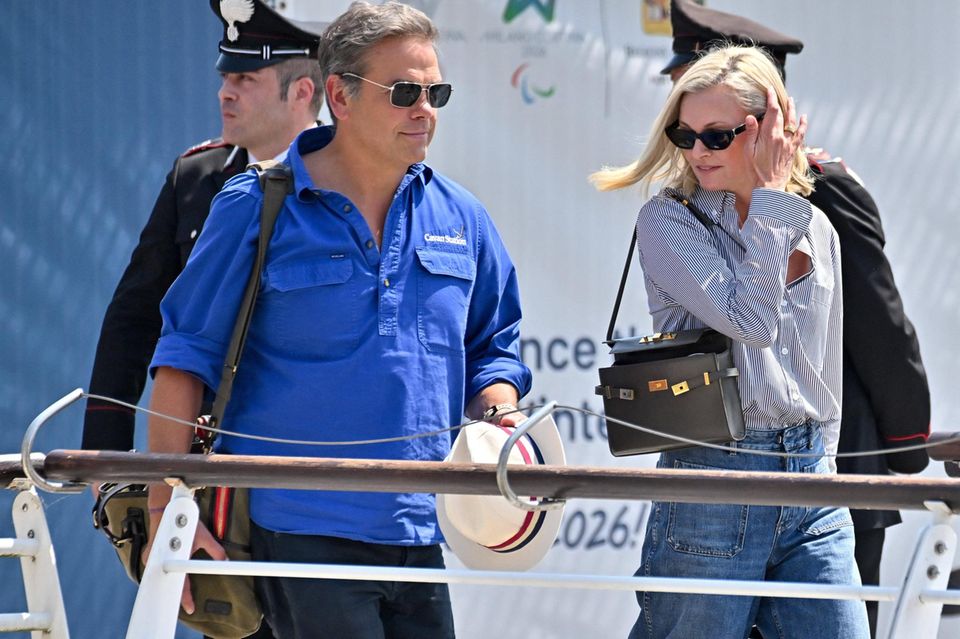 Lachlan Murdoch im Juni mit seiner Frau Sarah bei der Hochzeit von Jeff Bezos in Venedig