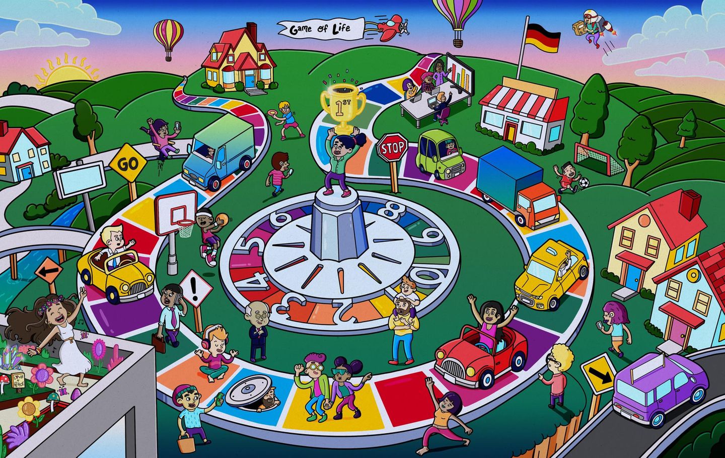 Berufswahl, Familiengründung, Geldanlage: Im Klassiker „Das Spiel des Lebens“ kann man die großen Entscheidungen über seine Finanzen zigmal durchspielen. Aber was kosten sie im echten Leben?