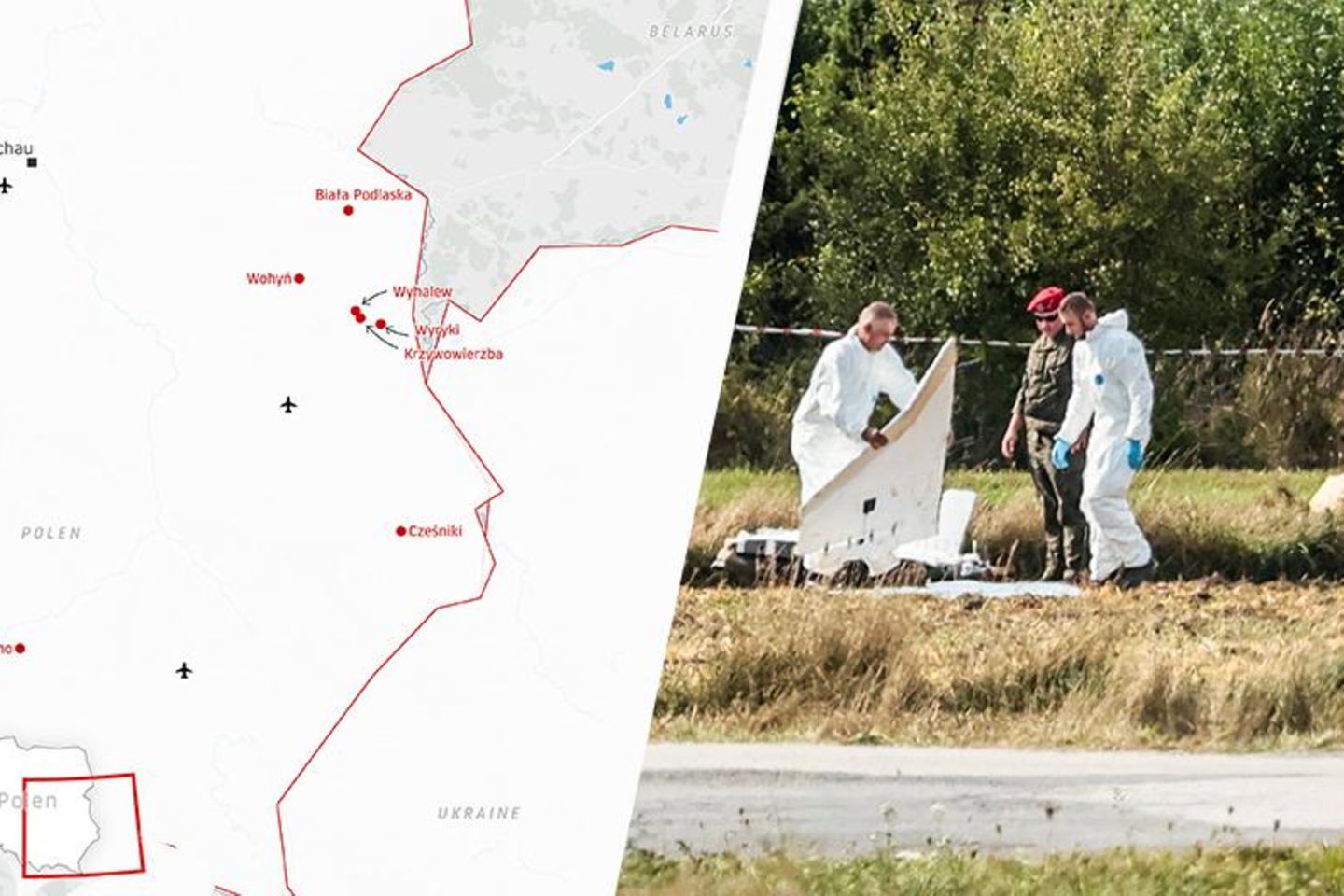 Ermittler sichern Drohne in Polen