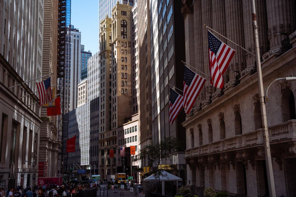 Börse an der Wall Street in New York