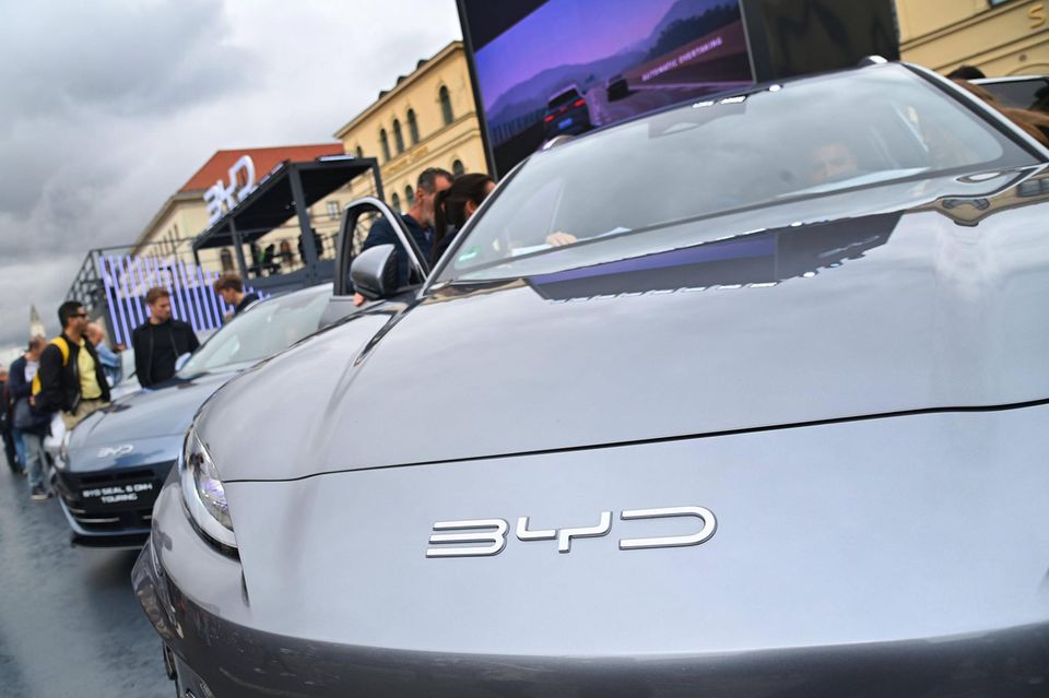 BYD-Stand auf der Automesse IAA in München