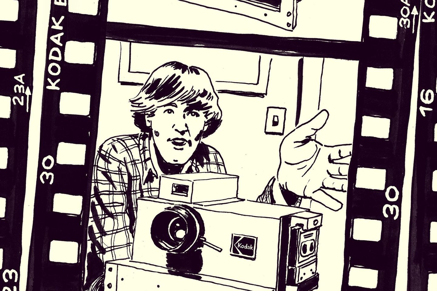 Steven J. Sasson mit der ersten Digitalkamera 1975