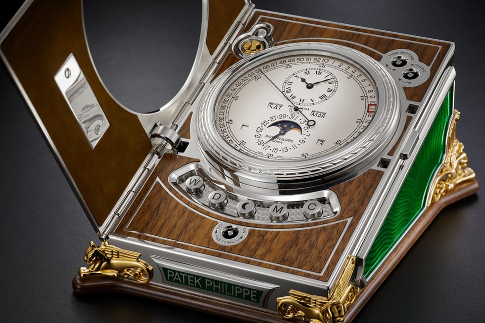 Silberkorpus und Walnussholz: „In unserem Museum wäre diese Uhr der Hit“, weiß Philip Barat, Director Research & Development von Patek Philippe