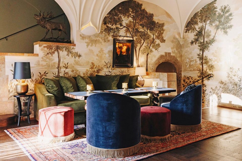 Die Möblierung des Luxushotels ist eher geschmackvoll-eklektisch denn Tradition pur – wunderbar! 