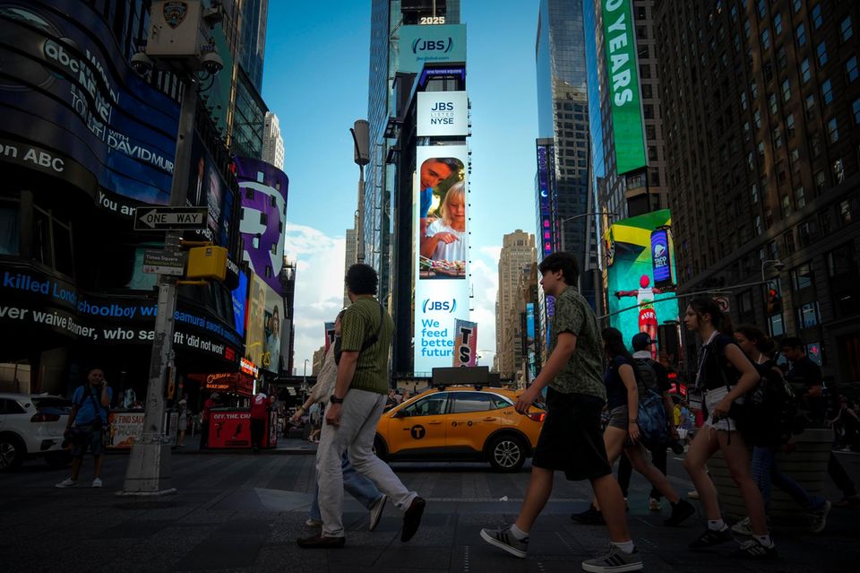 Menschen am Times Square in New York