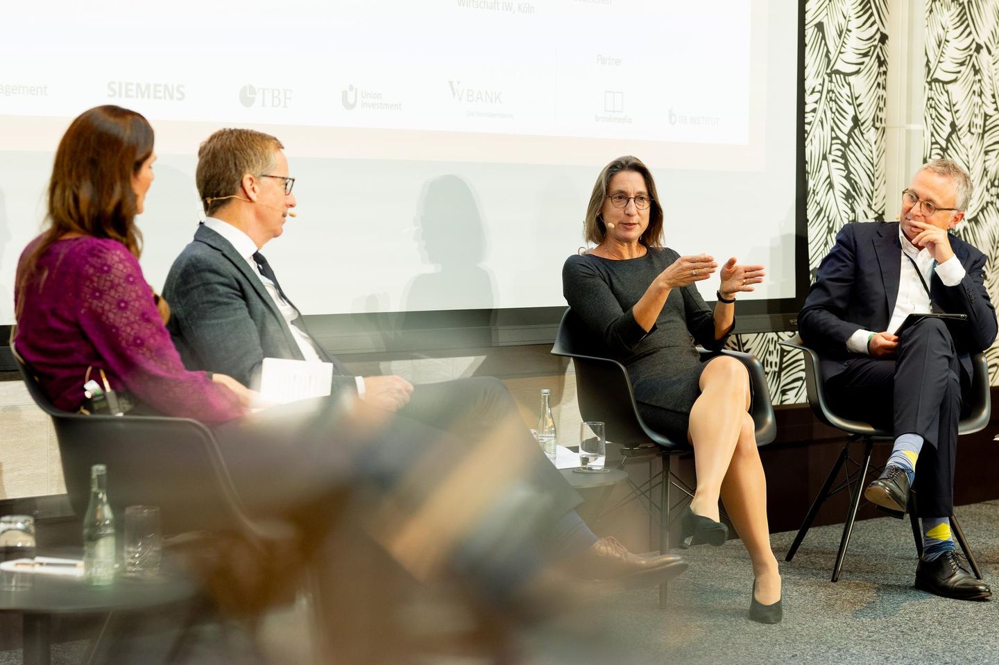 Von links: Vize-ntv-Chefredakteurin Susanne Althoff, IW-Chef Michael Hüther, DAI-Chefin Henriette Peucker und Capital-Chefredakteur Timo Pache