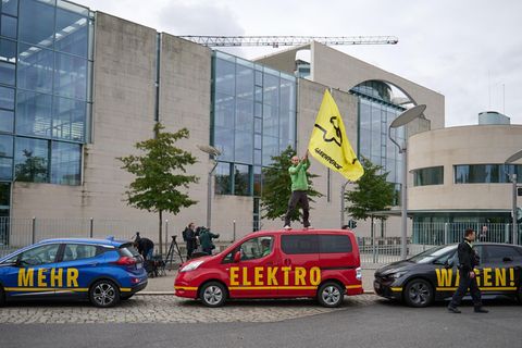 Kundgebung beim Autogipfel Anfang Oktober vor dem Bundeskanzleramt