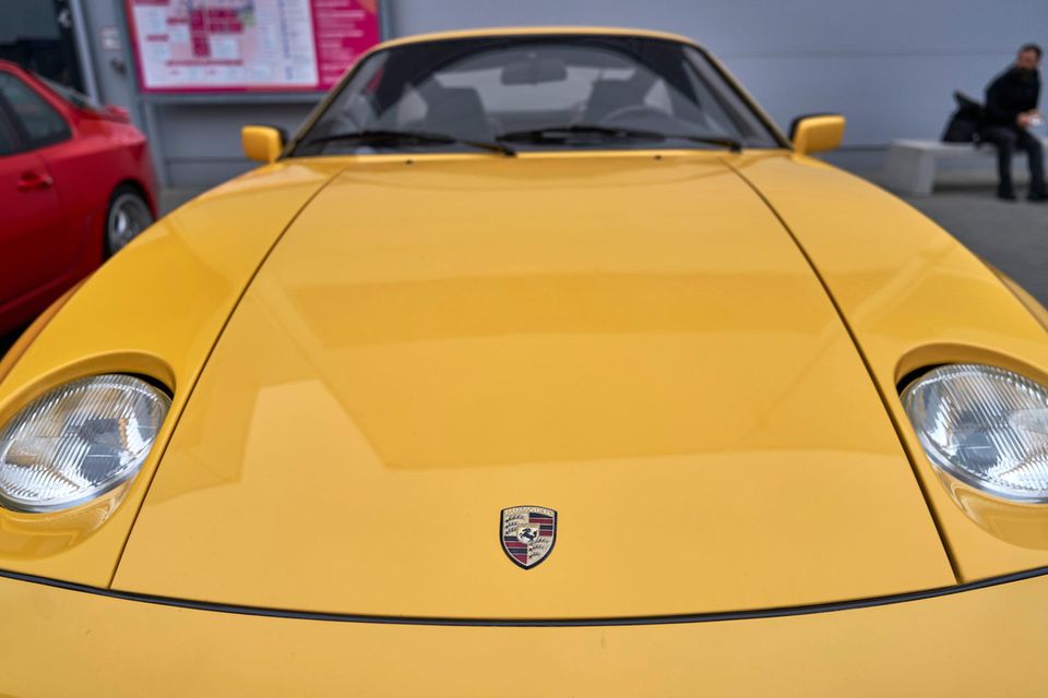Porsche-Modell auf der Infa-Messe in Hannover