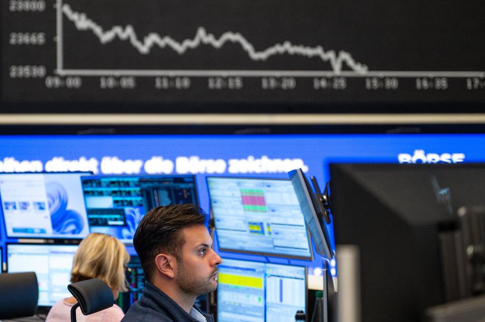 Händler an der Frankfurter Börse