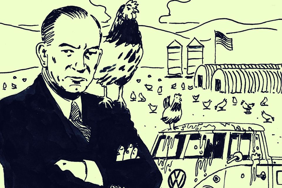 Senator Fulbright, unerwünschter VW: alles fürs heimische Huhn