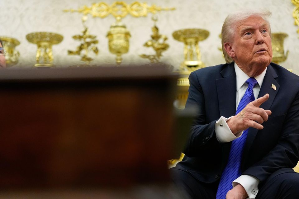 US-Präsident Donald Trump am Mittwoch bei einem Treffen mit Nato-Generalsekretär Mark Rutte
