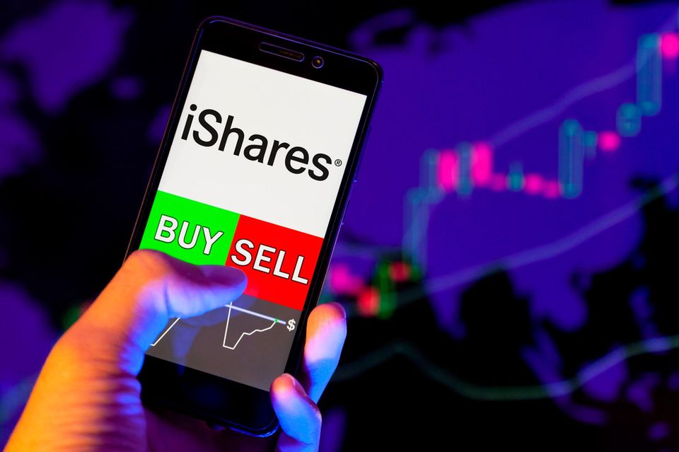 iShares-Logo auf einem Smartphone