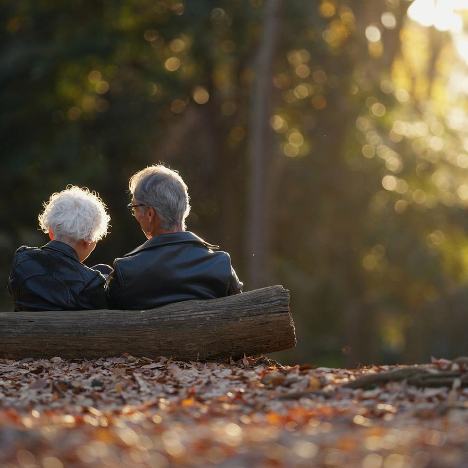 Älteres Ehepaar im Wald