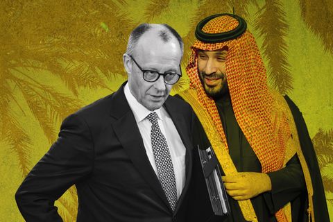 Friedrich Merz und Mohammed bin Salman
