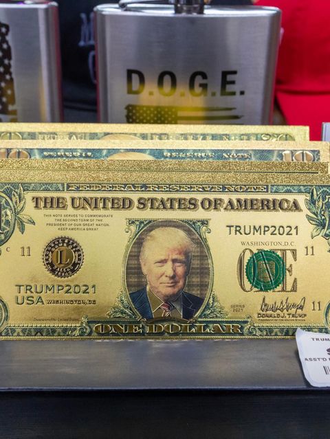 Dollarschein mit dem Konterfei Donald Trumps