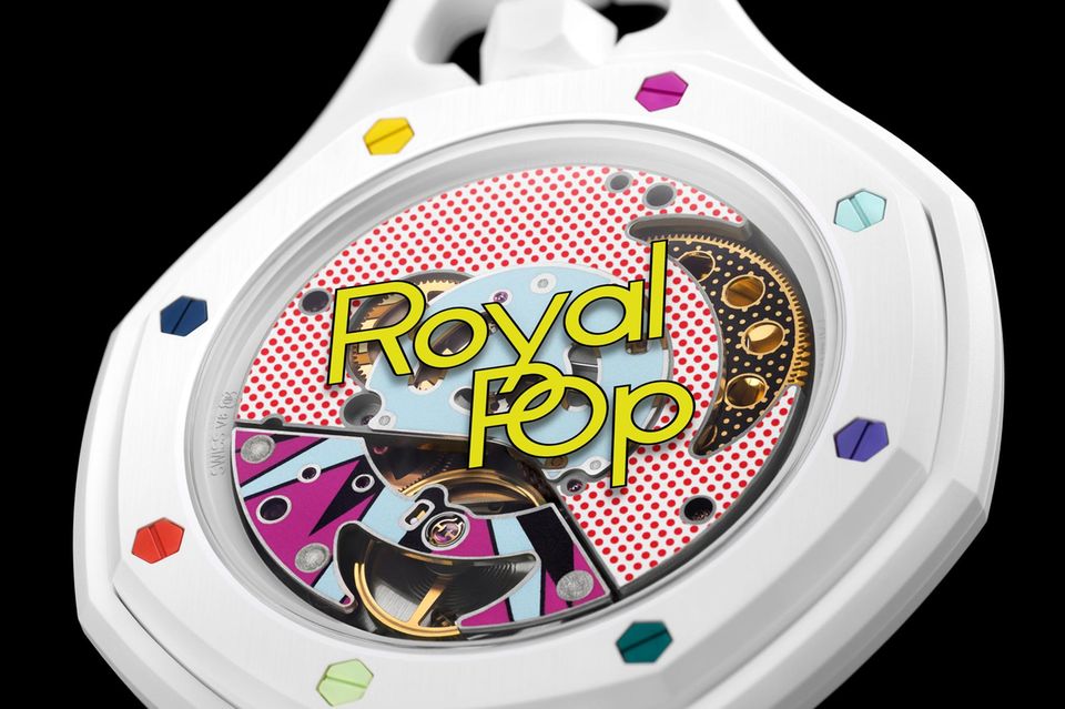 Die Variante „Huit Blanc“ der „Royal Pop“ besticht durch acht Lünetteschrauben in acht Farben