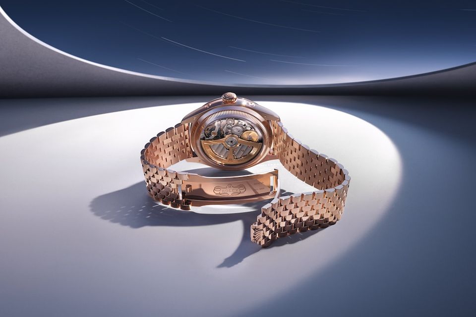 Das anschmiegsame „Settimo“–Armband der Neuheit besteht komplett aus Everose-Gold, einer Rolex-eigenen Legierung