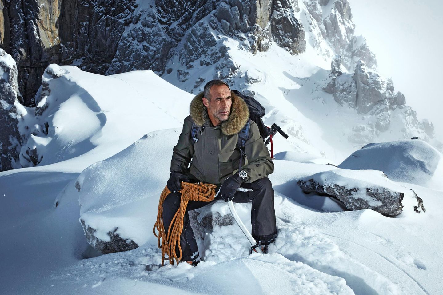 Mike Horn bei seiner Expedition Pole2Pole, die den süd­­- afrikanischen Abenteurer von Alaska nach Tromsø führte