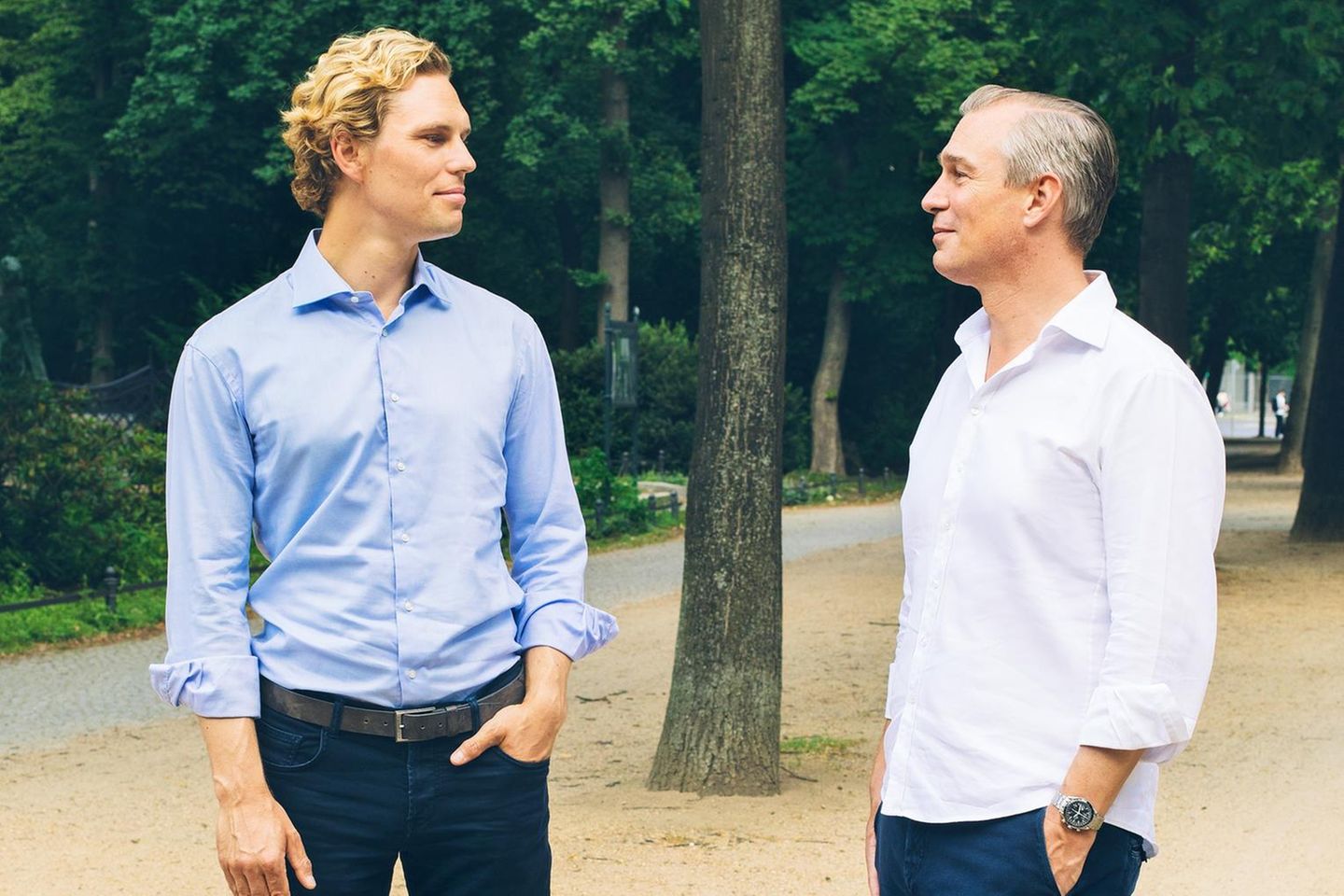 Erik Podzuweit, Gründer von Scalable Capital (l.), und Christian Schneider-Sickert, Geschäftsführer von Liqid