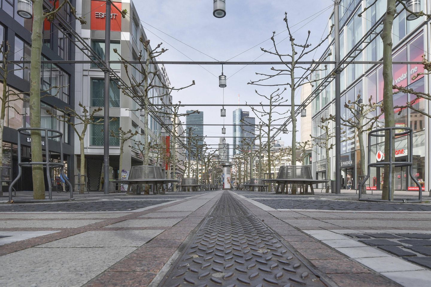 Leere Frankfurter Innenstadt