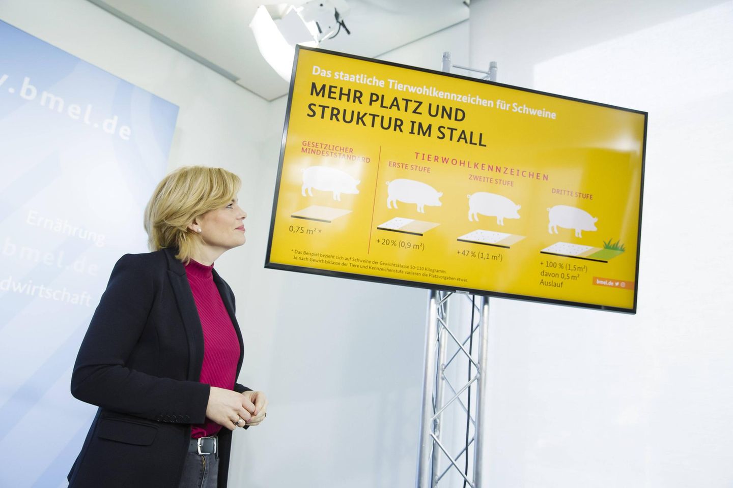 Julia Klöckner stellt Tierwohlkennzeichen-Kriterien vor