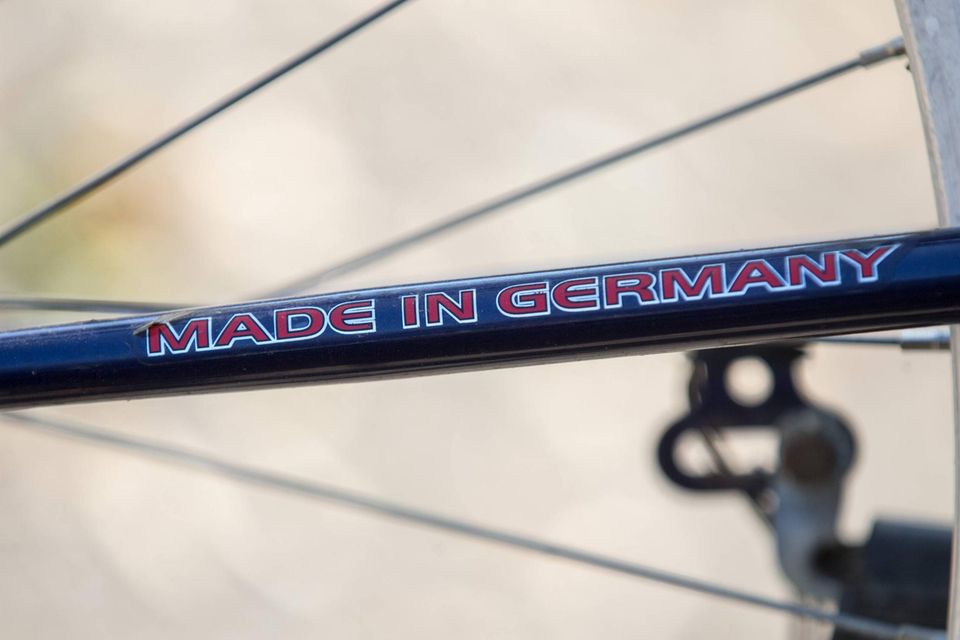 Fahrrad mit Bezeichnung „Made in Germany“