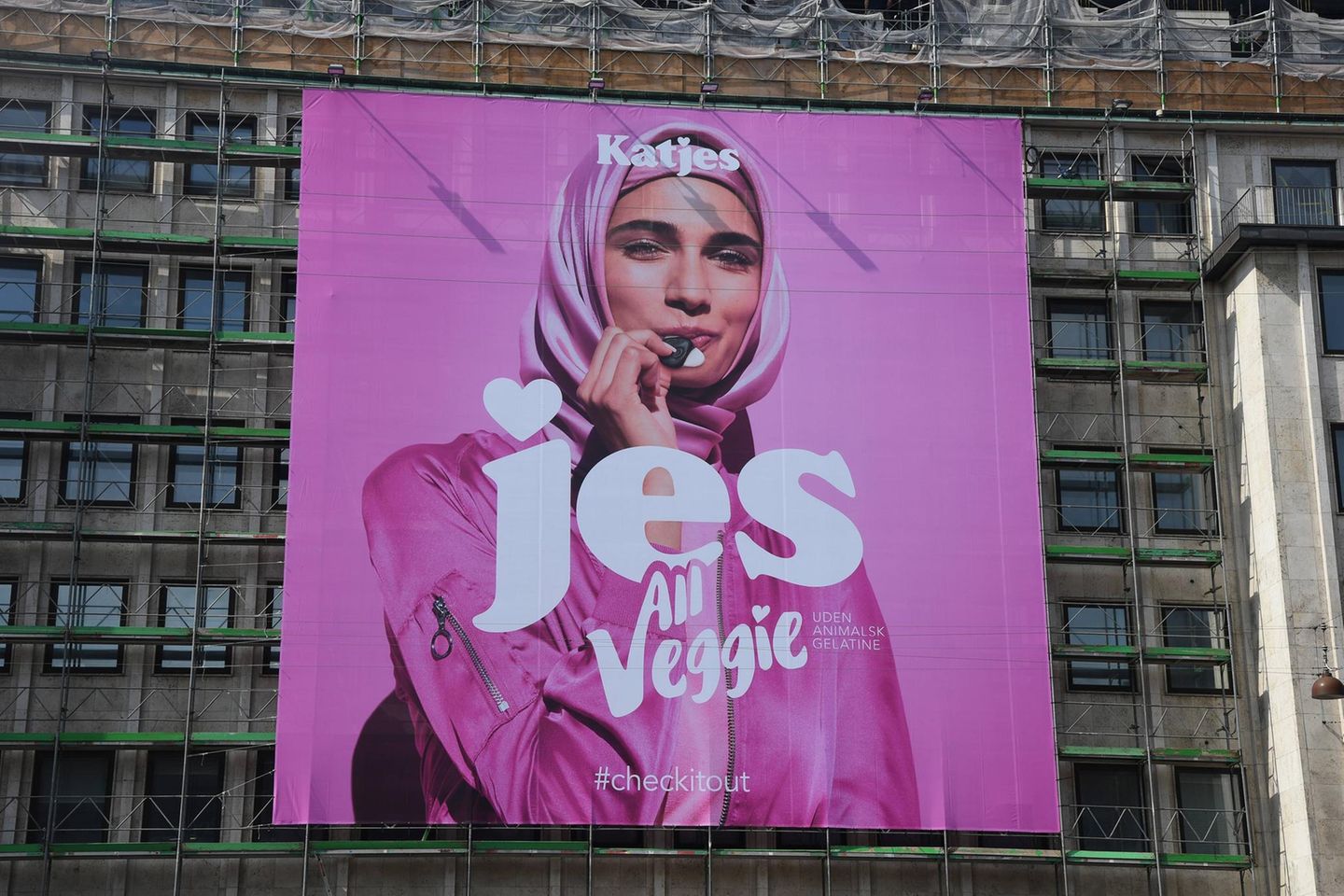 Katjes-Werbung für Veggie-Produkte in Kopenhagen