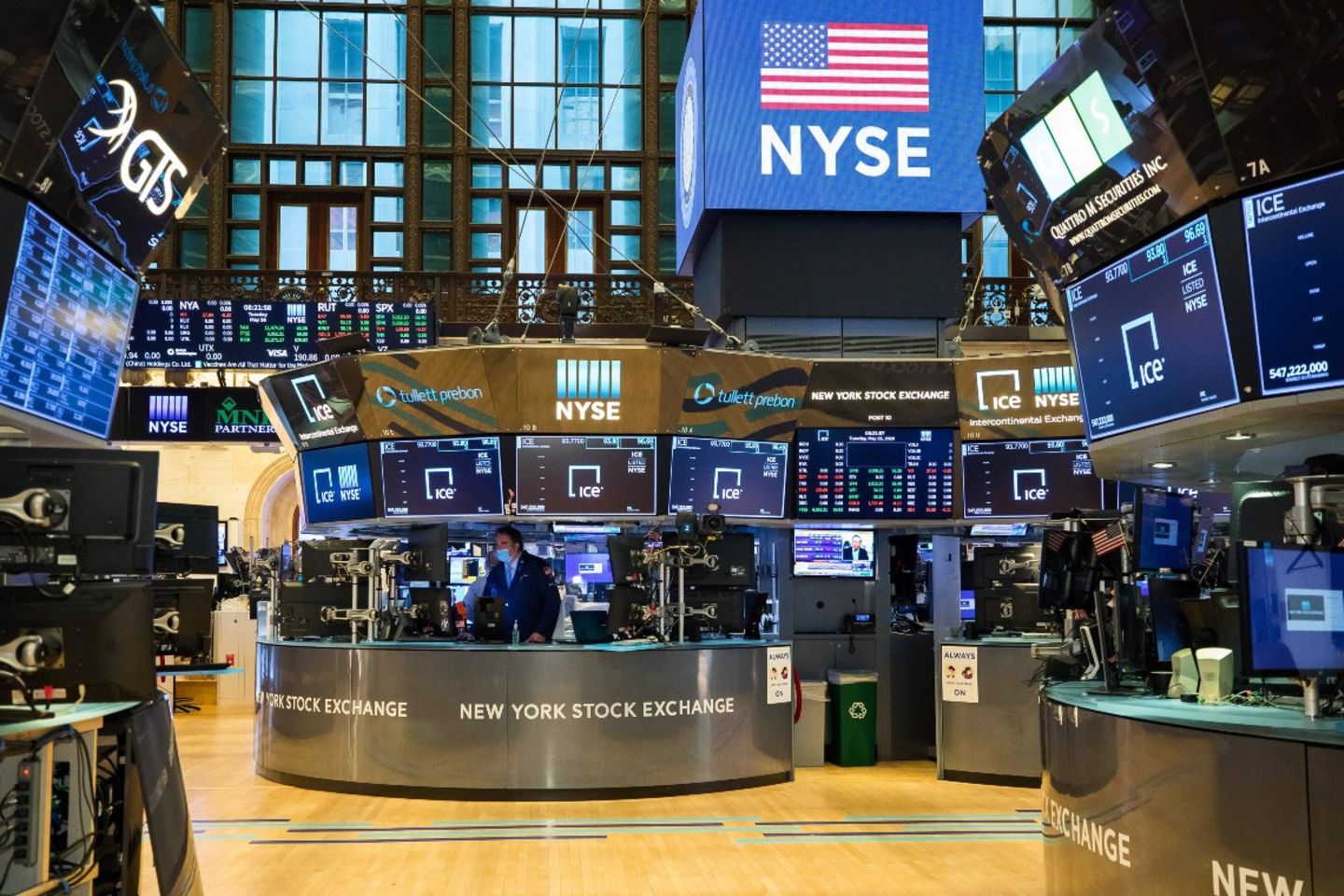 Blick in den Handelssaal der New Yorker Börse