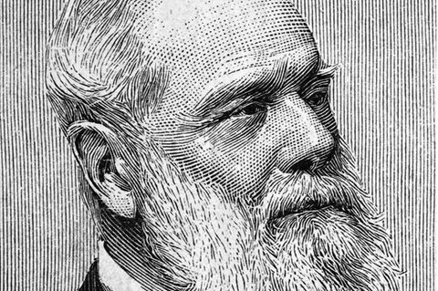 Hugo Maximilian Wesendonck, 1817 - 1900, deutscher Unternehmer und Politiker, Holzstich, ca. 1880